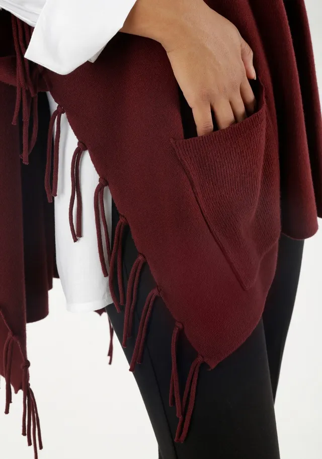 Aniston SELECTED Strickponcho, mit Stehkragen und aufgesetzter Tasche - NEUE KOLLEKTION online bestellen | Jelmoli-Versand