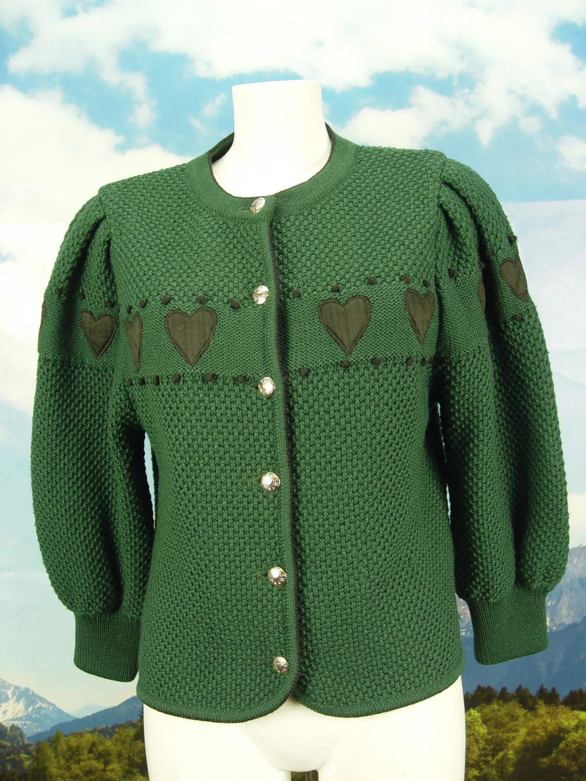 ARBER neuwertige Dirndljacke als Strickjacke Jacke -SJ209- Trachtenjacke Gr.46