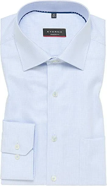 Eterna Hemd 3116 X169 mittel_blau