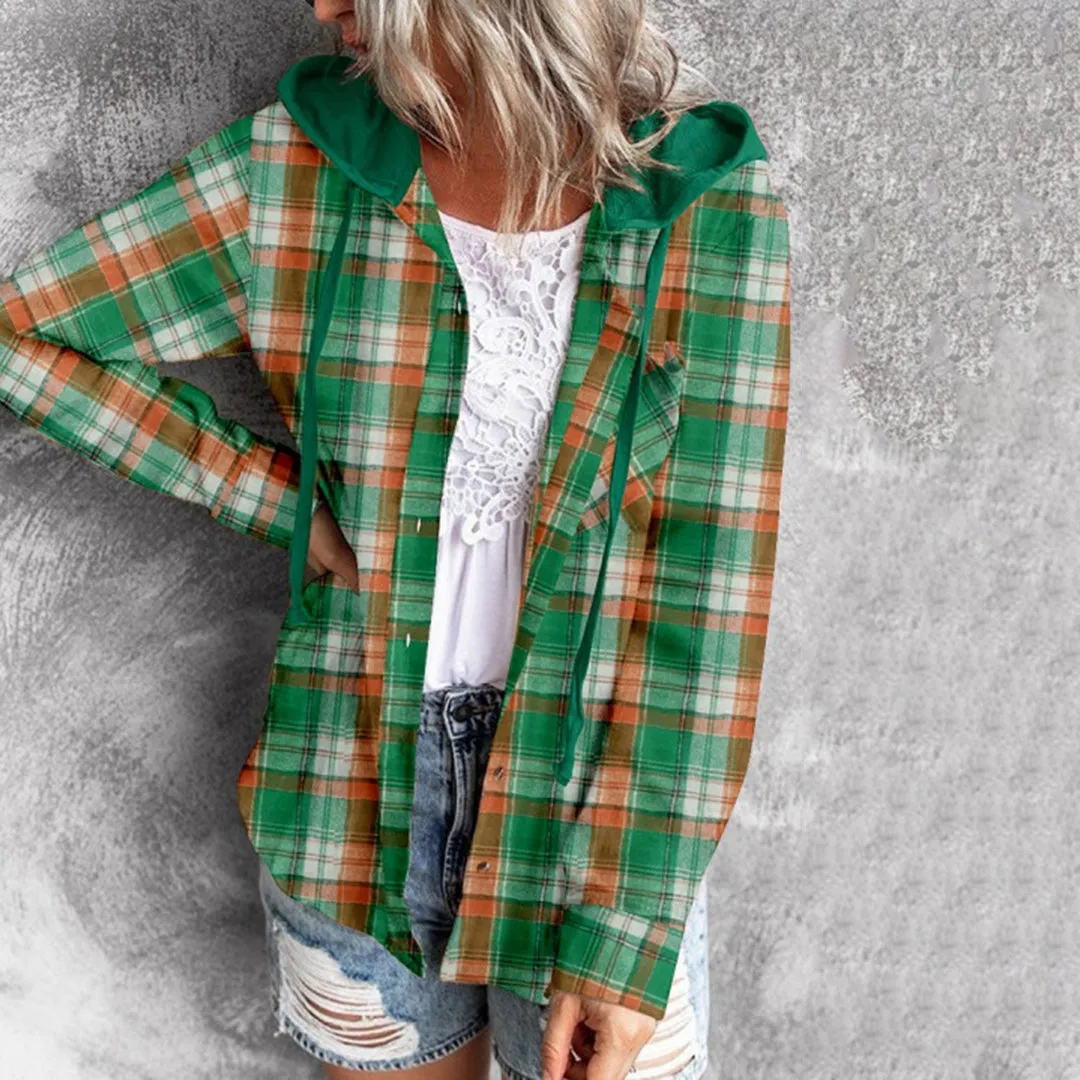 Heidi-Mode | Kapuzenjacke Mit Karodesign
