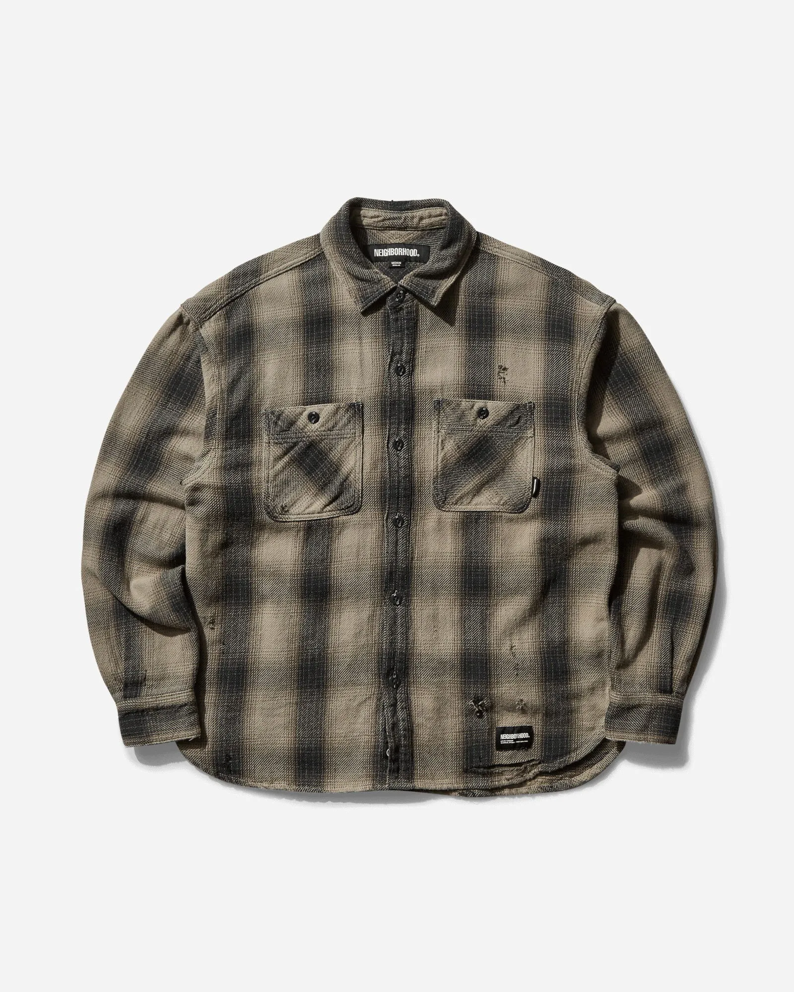Hemd Neighborhood Savage Block Check Shirt 242AQNH-SHM07 GG
