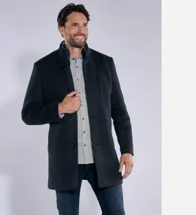 Herren engbers Mantel mit Inlet in Schwarz kaufen 37537