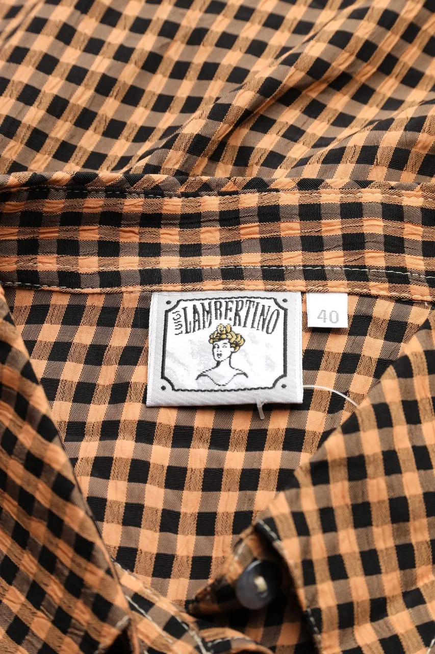 LUIGI LAMBERTINO - Hemd-Bluse mit Karo-Muster - D 40