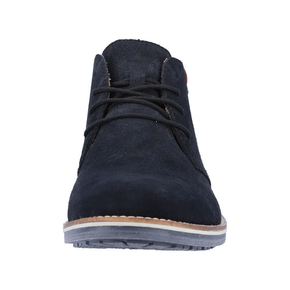 Rieker Antistress Herren Schnürschuh Rauleder blau S23 33206-14