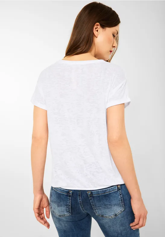 Street One T-Shirt im Burnout Dessin 