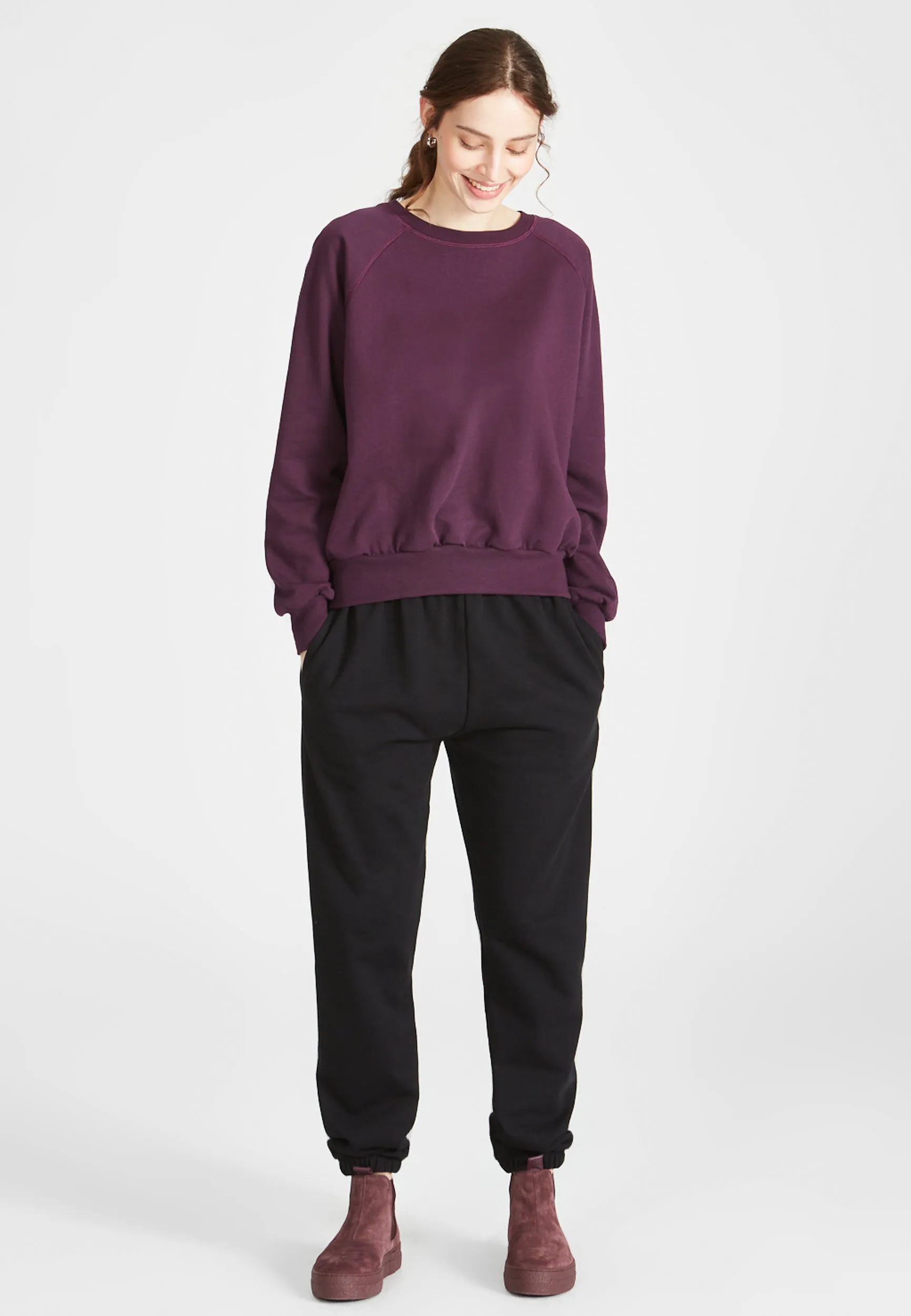 Sweater DEDE aus Bio-Baumwolle - Dark Purple