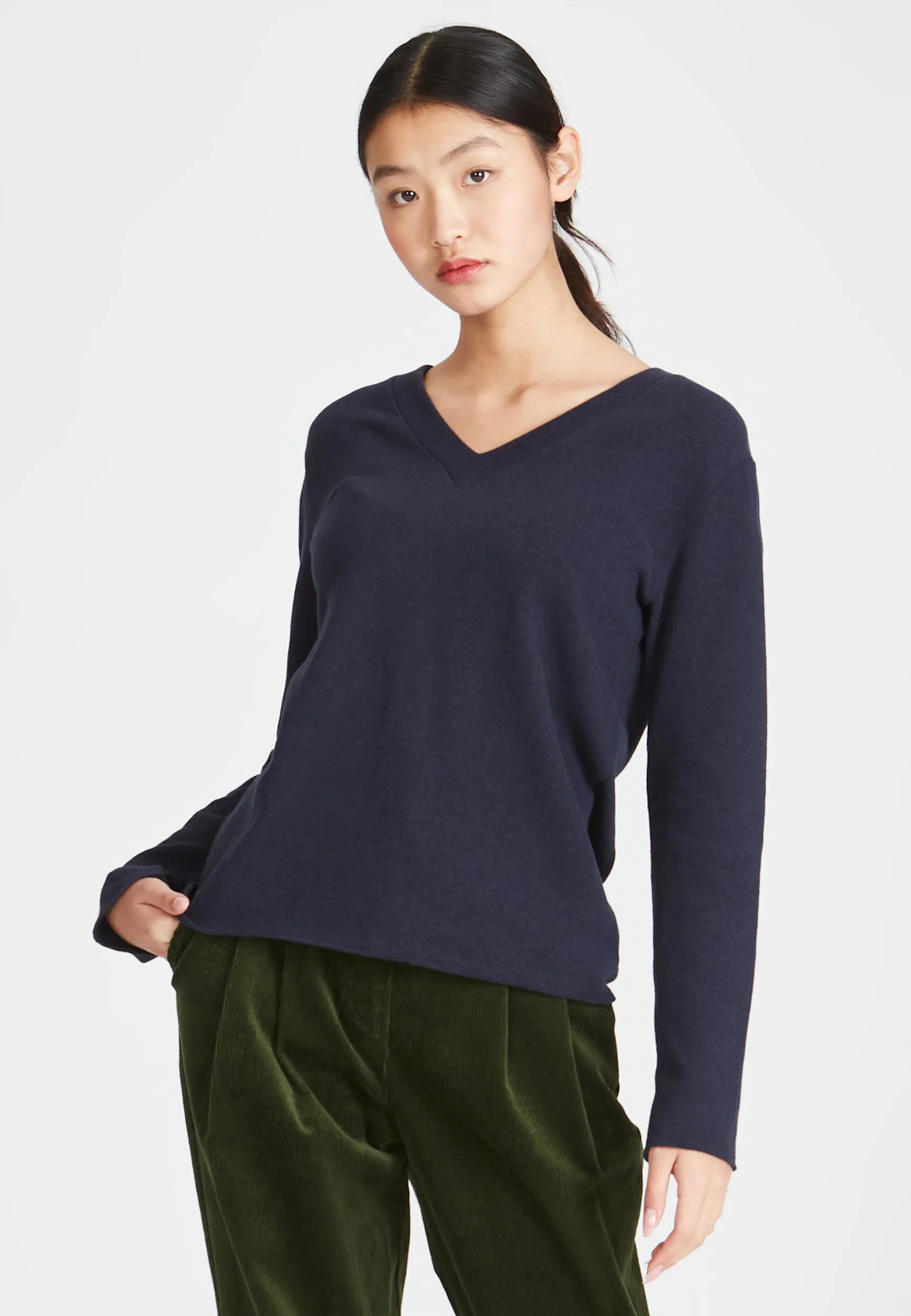 Sweater EDDA aus recycelter Baumwolle - Midnight Blue