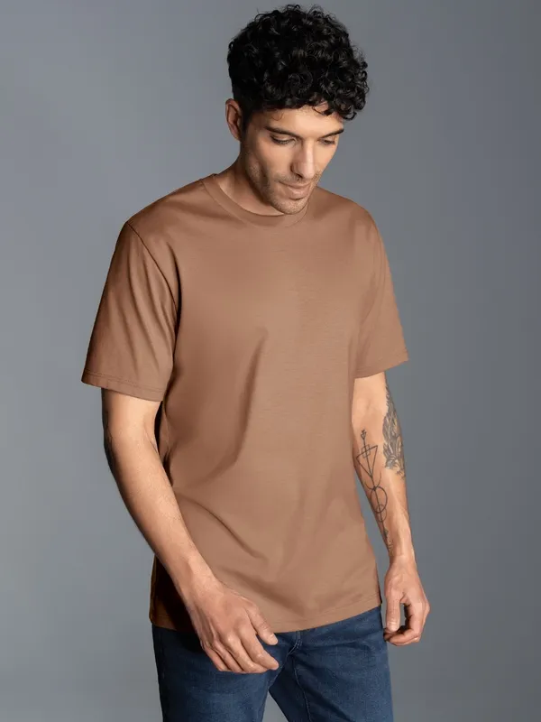 T-Shirt DELUXE Baumwolle Haselnuss
