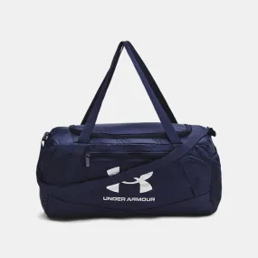  Under Armour Hustle 5.0 verstaubare XS Duffle-Tasche Midnight Blaue Marine / Metallisch Silber EINHEITSGRÖSSE 1381927-410